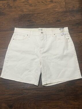 Terra & Sky Cream Denim Jean Shorts